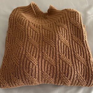 J. Crew Factory tan mock Neck Sweater